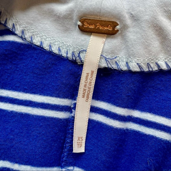 Free People Women's Blue Striped Ardmore Long Sleeve Tie Back Top Size XSmall - Picture 5 of 5